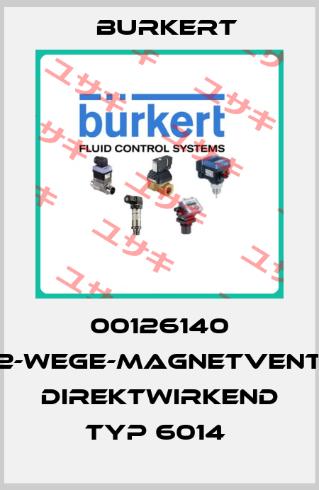 00126140 3/2-WEGE-MAGNETVENTIL, DIREKTWIRKEND TYP 6014  Burkert