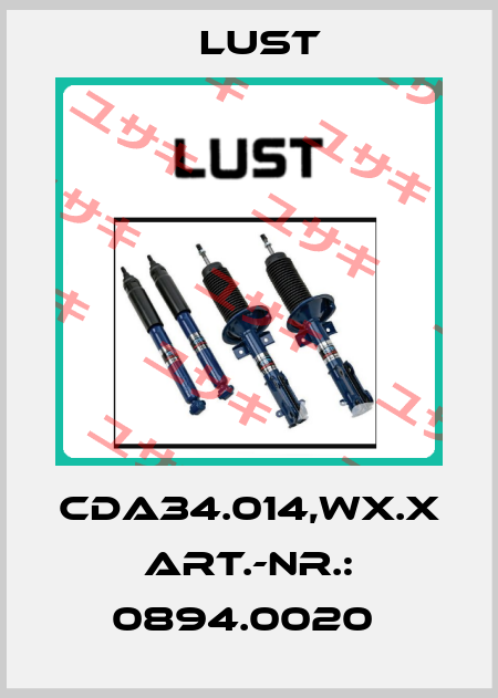 CDA34.014,WX.X ART.-NR.: 0894.0020  Lust