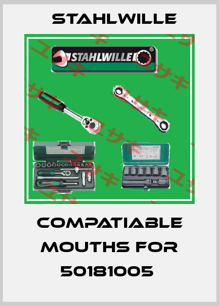 COMPATIABLE MOUTHS FOR 50181005  Stahlwille