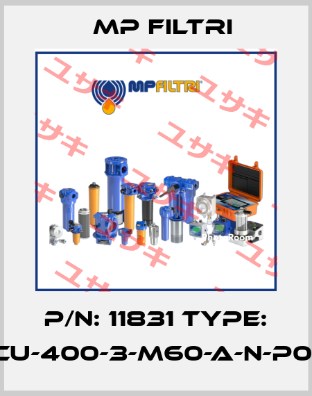 P/N: 11831 Type: CU-400-3-M60-A-N-P01 MP Filtri