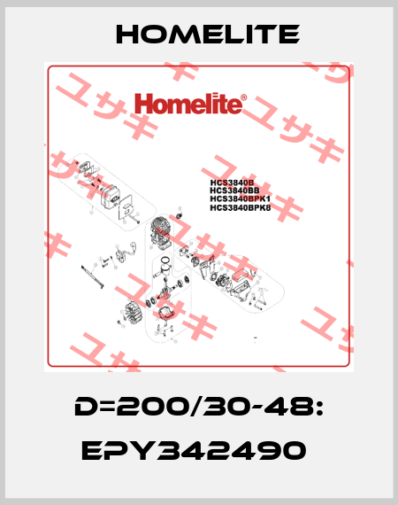 D=200/30-48: EPY342490  Homelite
