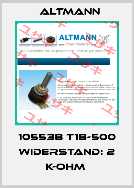 105538 T18-500 WIDERSTAND: 2 K-OHM  ALTMANN
