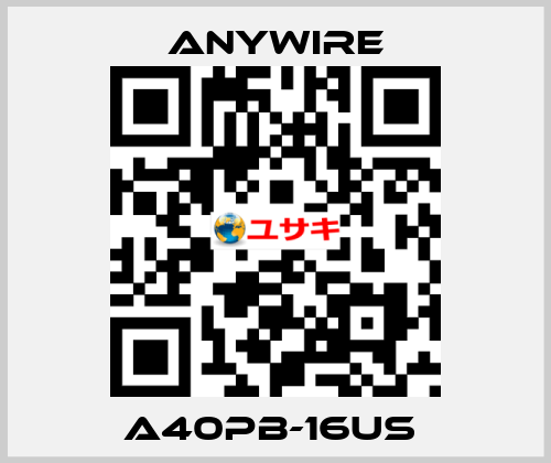 A40PB-16US  Anywire