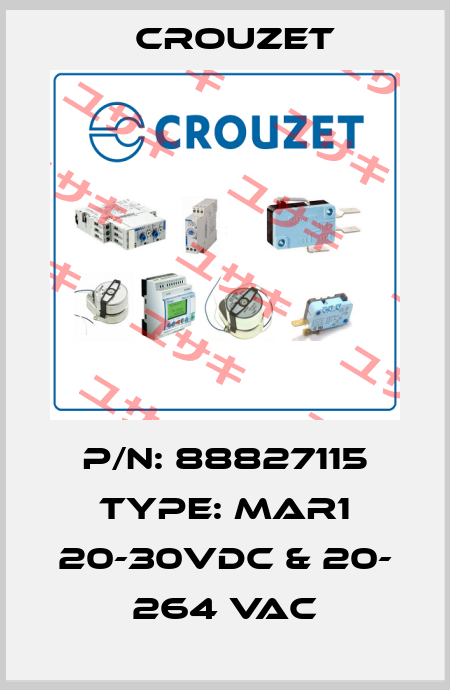 P/N: 88827115 Type: MAR1 20-30VDC & 20- 264 VAC Crouzet
