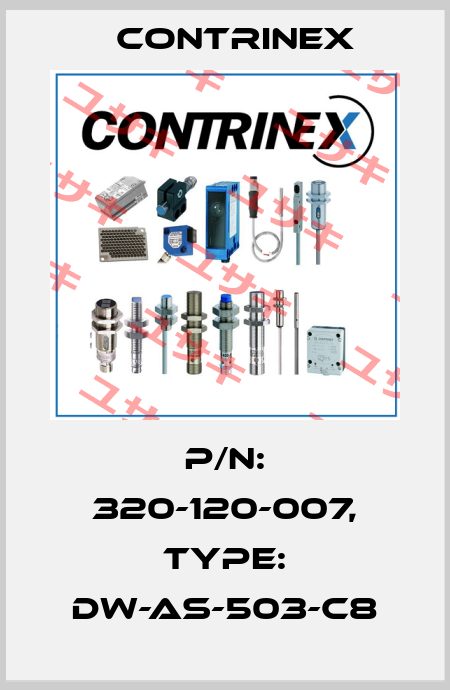 p/n: 320-120-007, Type: DW-AS-503-C8 Contrinex