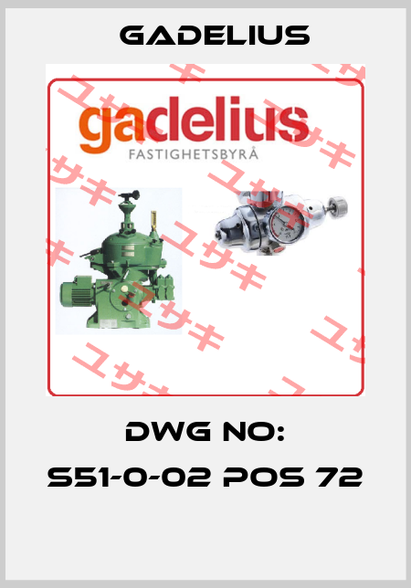DWG NO: S51-0-02 POS 72  Gadelius