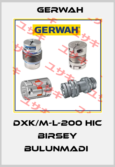 DXK/M-L-200 HIC BIRSEY BULUNMADI  Gerwah