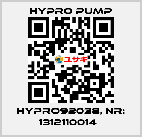HYPRO92038, Nr: 1312110014   Hypro Pump