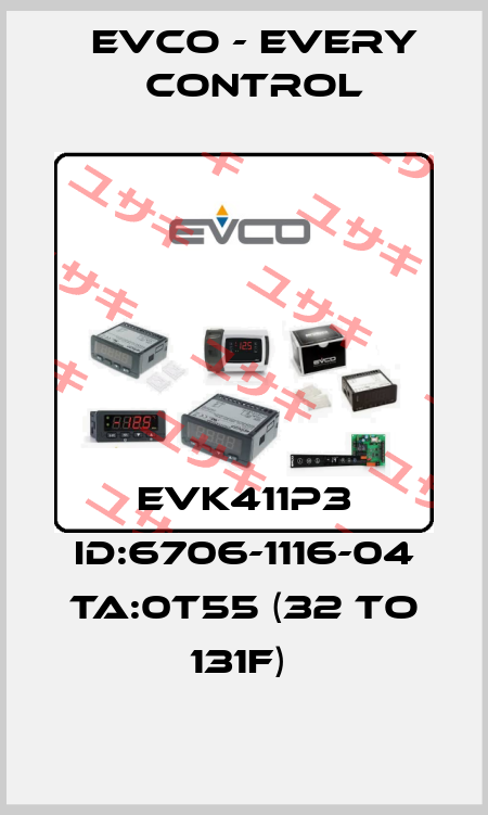 EVK411P3 ID:6706-1116-04 TA:0T55 (32 TO 131F)  EVCO - Every Control