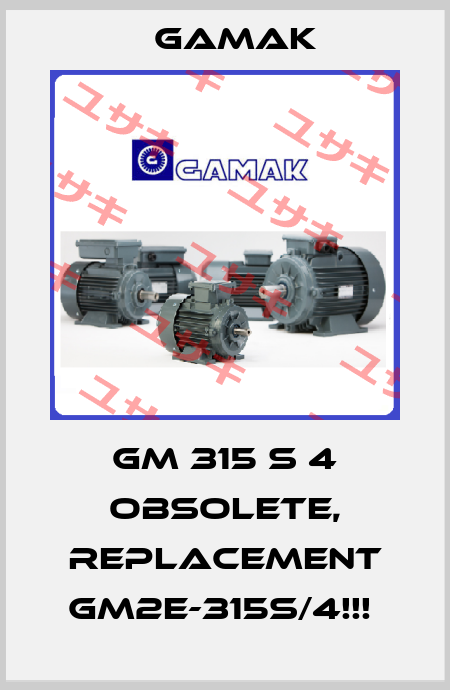 GM 315 S 4 OBSOLETE, REPLACEMENT GM2E-315S/4!!!  Gamak
