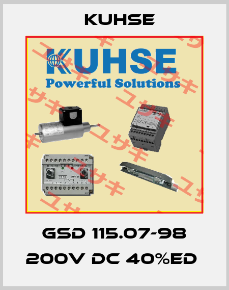 GSD 115.07-98 200V DC 40%ED  Kuhse