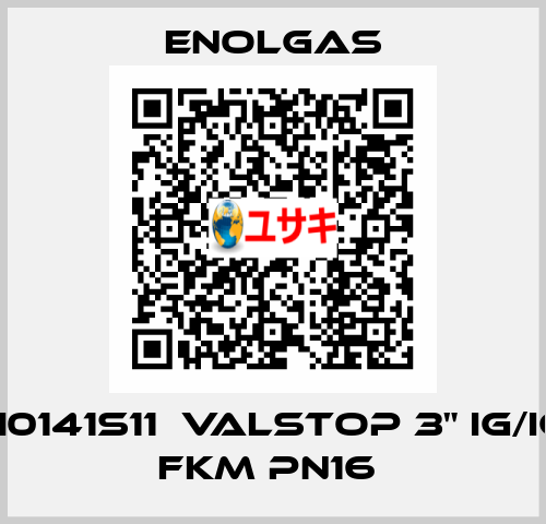 H0141S11  VALSTOP 3" IG/IG FKM PN16  Enolgas