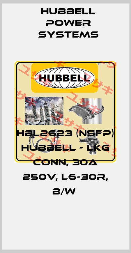 HBL2623 (NSFP) HUBBELL - LKG CONN, 30A 250V, L6-30R, B/W  Hubbell Power Systems