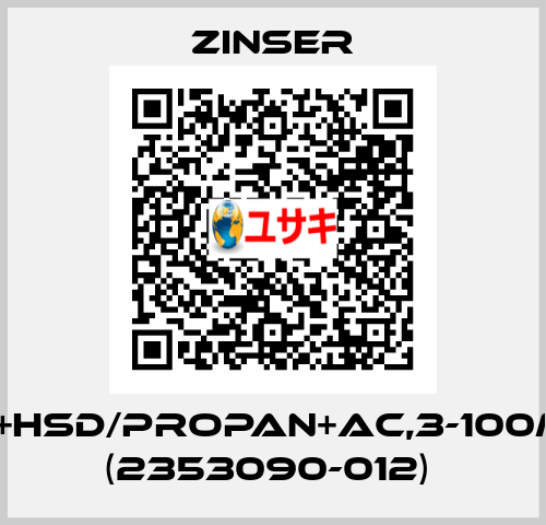 BD+HSD/Propan+AC,3-100mm (2353090-012)  Zinser