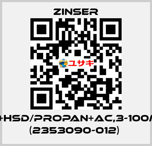 BD+HSD/Propan+AC,3-100mm (2353090-012)  Zinser