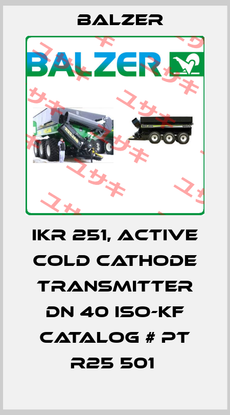 IKR 251, ACTIVE COLD CATHODE TRANSMITTER DN 40 ISO-KF CATALOG # PT R25 501  Balzer