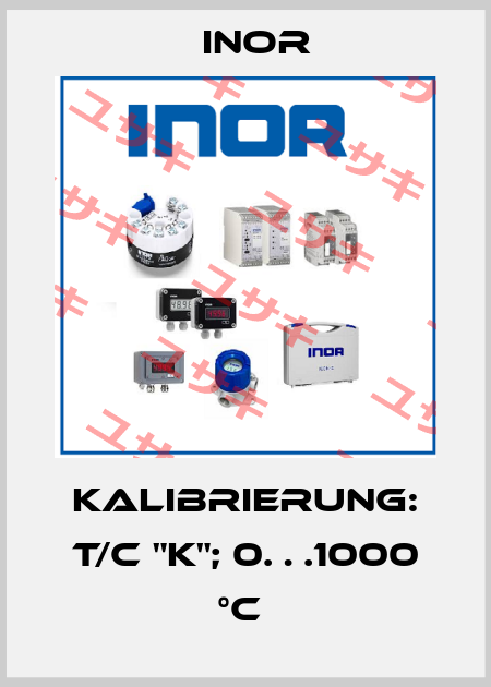 KALIBRIERUNG: T/C "K"; 0…1000 °C  Inor