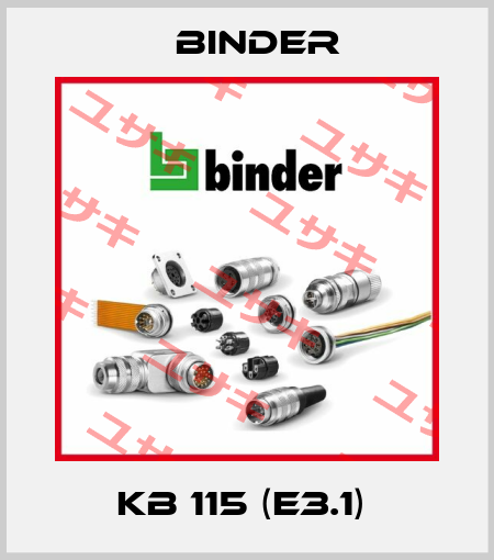 KB 115 (E3.1)  Binder