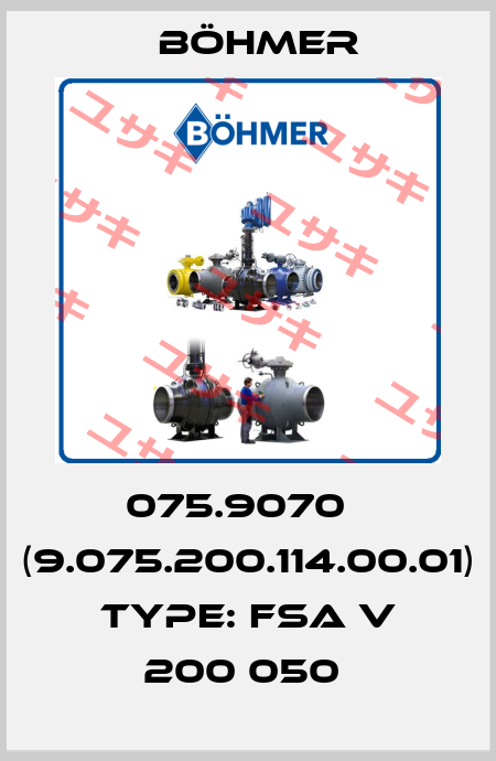 075.9070   (9.075.200.114.00.01) Type: FSA V 200 050  Böhmer