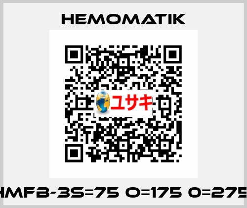 HMFB-3S=75 O=175 0=275  Hemomatik