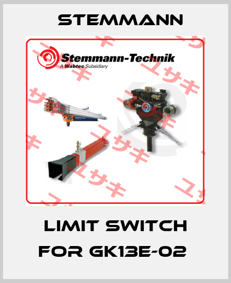LIMIT SWITCH FOR GK13E-02  Stemmann
