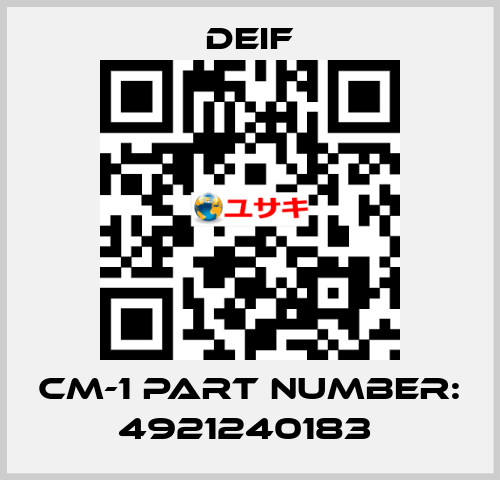 CM-1 part number: 4921240183  Deif