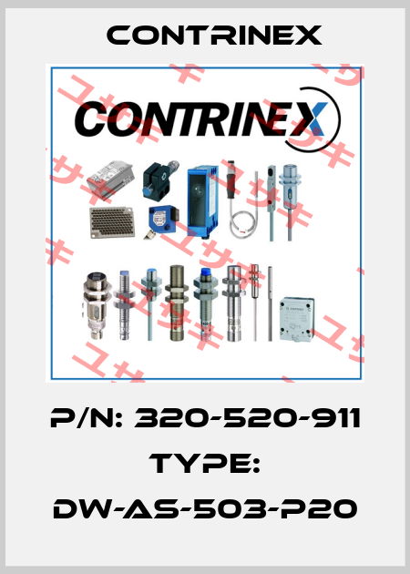 P/N: 320-520-911 Type: DW-AS-503-P20 Contrinex
