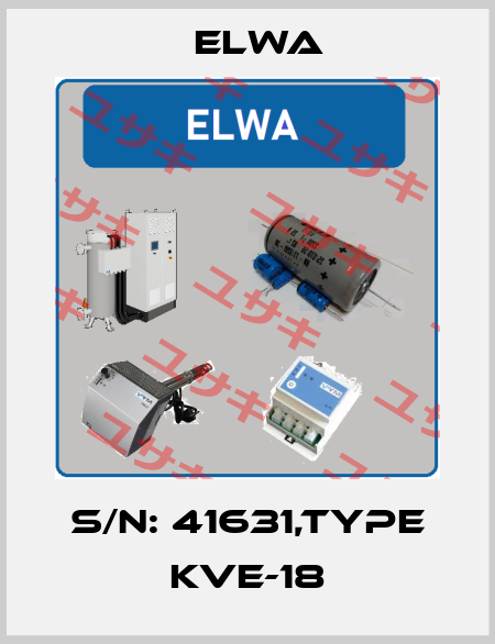 S/N: 41631,Type KVE-18 Elwa