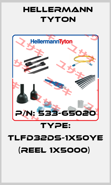 P/N: 533-65020 Type: TLFD32DS-1X50YE (reel 1x5000)  Hellermann Tyton