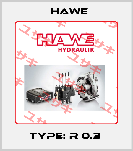 Type: R 0.3  Hawe