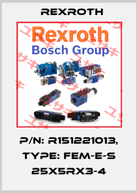 P/N: R151221013, Type: FEM-E-S 25X5RX3-4 Rexroth