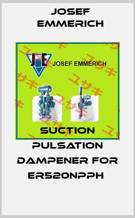 Suction pulsation dampener for ER520NPPH  Josef Emmerich