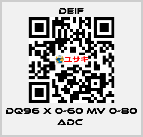 DQ96 X 0-60 MV 0-80 ADC  Deif