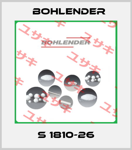 S 1810-26 Bohlender
