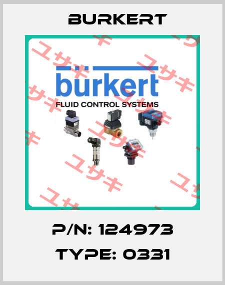 P/N: 124973 Type: 0331 Burkert
