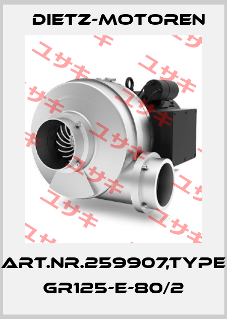 Art.Nr.259907,Type GR125-E-80/2 Dietz-Motoren