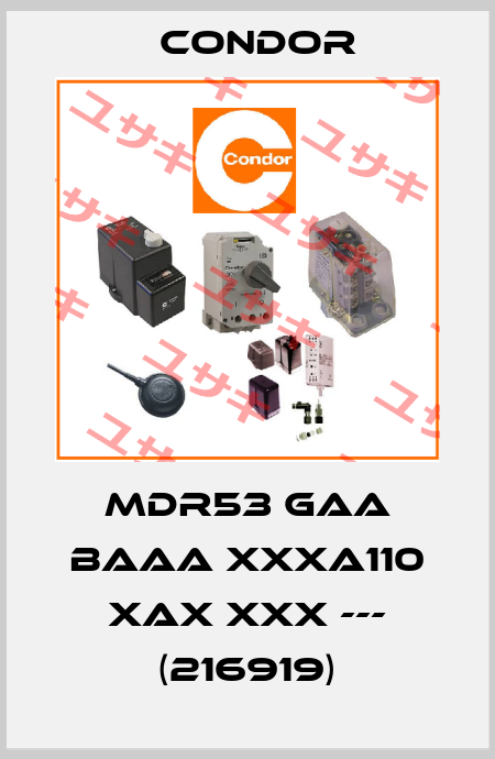 MDR53 GAA BAAA xxxA110 XAX XXX --- (216919) Condor