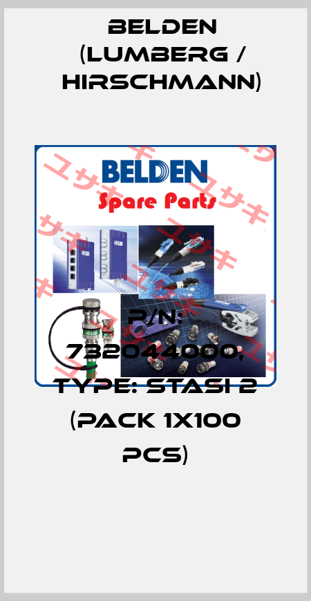 P/N: 732044000, Type: STASI 2 (pack 1x100 pcs) Belden (Lumberg / Hirschmann)
