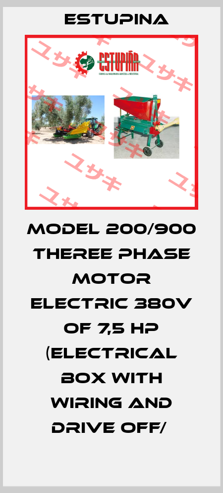 MODEL 200/900  THEREE PHASE MOTOR ELECTRIC 380V OF 7,5 HP (ELECTRICAL BOX WITH WIRING AND DRIVE OFF/  ESTUPINA