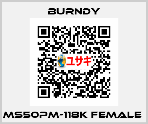 MS50PM-118K FEMALE  Burndy