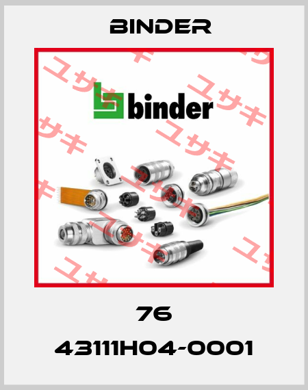 76 43111H04-0001 Binder
