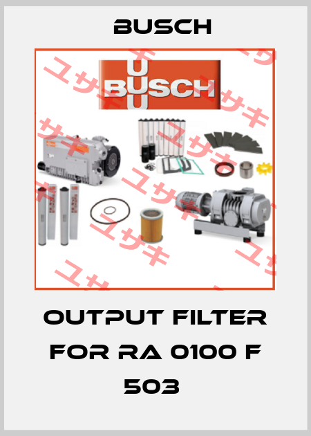 Output filter for RA 0100 F 503  Busch