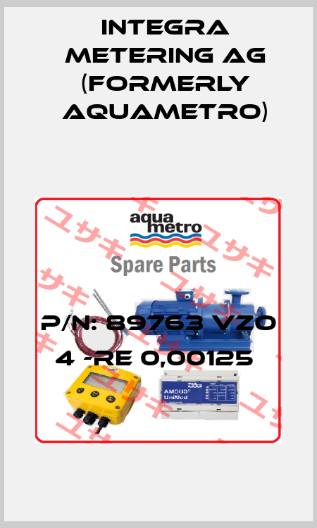P/N: 89763 VZO 4 -RE 0,00125  Integra Metering AG (formerly Aquametro)