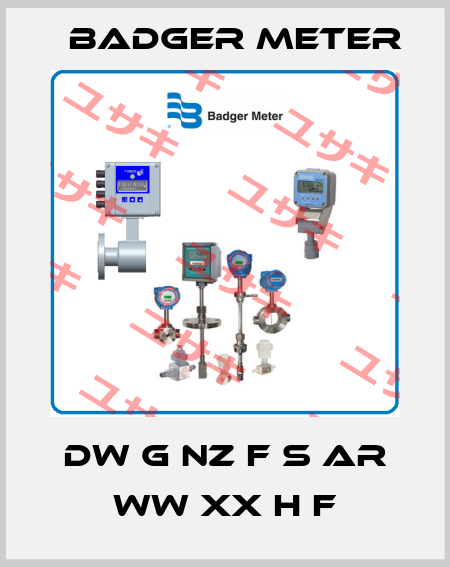 DW G NZ F S AR WW XX H F Badger Meter