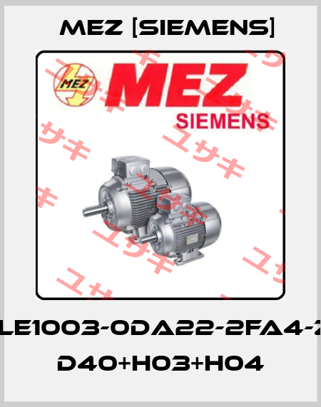 1LE1003-0DA22-2FA4-Z D40+H03+H04 MEZ [Siemens]