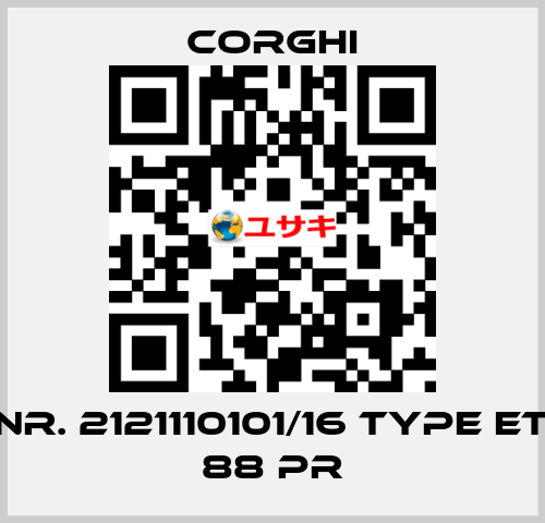 Nr. 2121110101/16 Type ET 88 PR Corghi