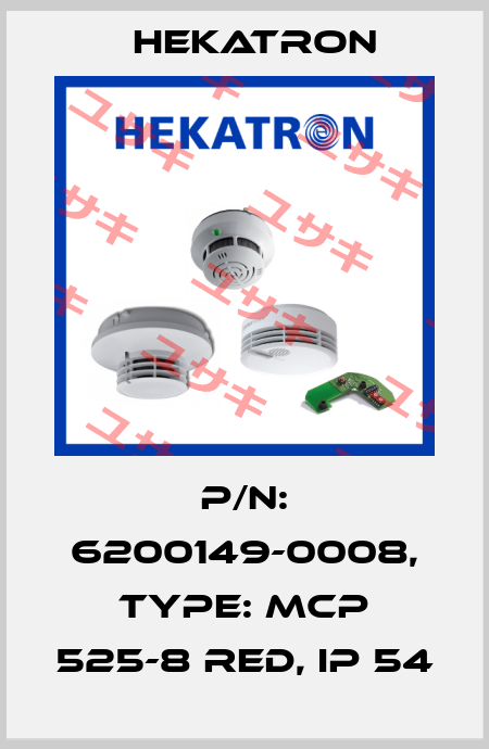 P/N: 6200149-0008, Type: MCP 525-8 red, IP 54 Hekatron