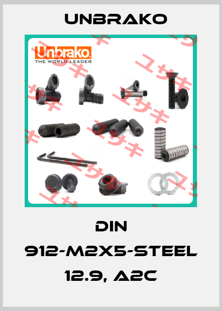 DIN 912-M2X5-Steel 12.9, A2C Unbrako