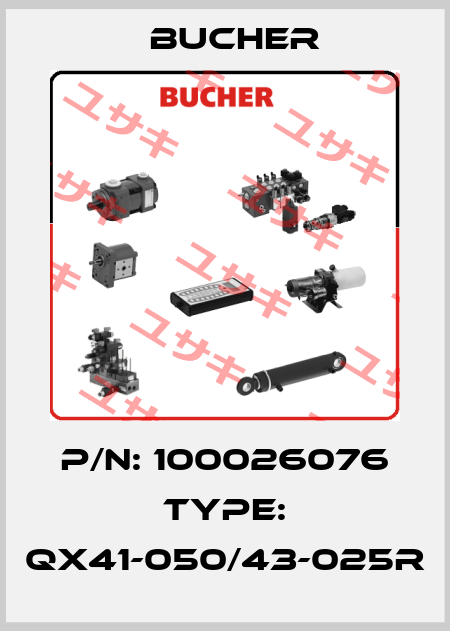 P/N: 100026076 Type: QX41-050/43-025R Bucher
