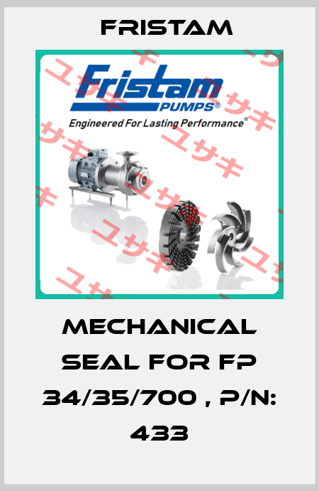 Mechanical seal for FP 34/35/700 , P/N: 433 Fristam